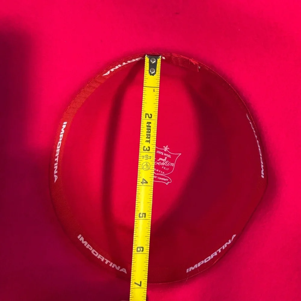 Bollman‎ Hat Company Hot Pink 100% Wool Felt Fedora Hat Wide Brim